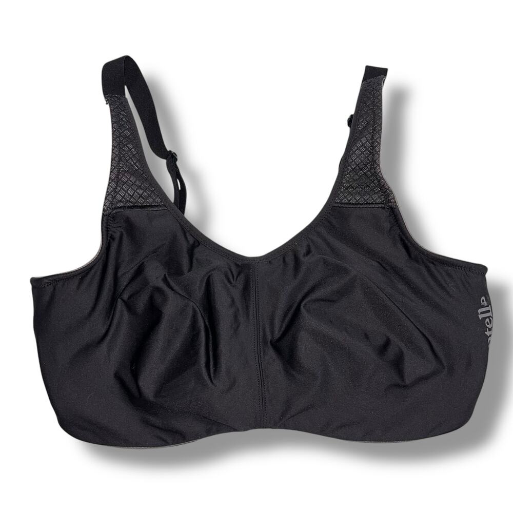 Chantelle High Impact Underwire Sports Bra Full Coverage Black Mesh